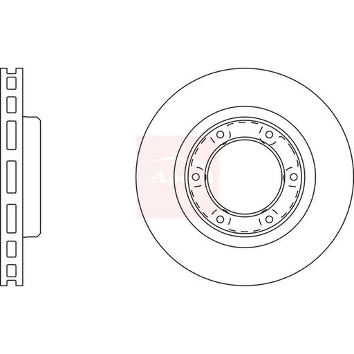 Apec 2 x Vented Front Brake Discs DSK2002