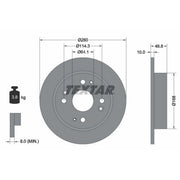 Textar 2 x Solid Rear Brake Discs 92081700