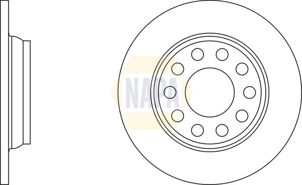 NAPA Front Vented & Rear Vented Brake Discs & Pads fits AUDI FORD SEAT