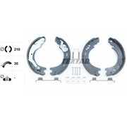 Textar 4 x Parking Brake Shoe Set 91070900