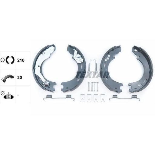 Textar 4 x Parking Brake Shoe Set 91070900
