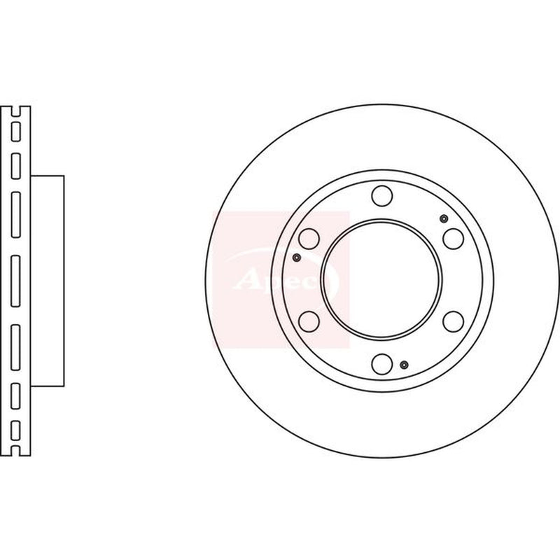 Apec 2 x Vented Front Brake Discs DSK2988