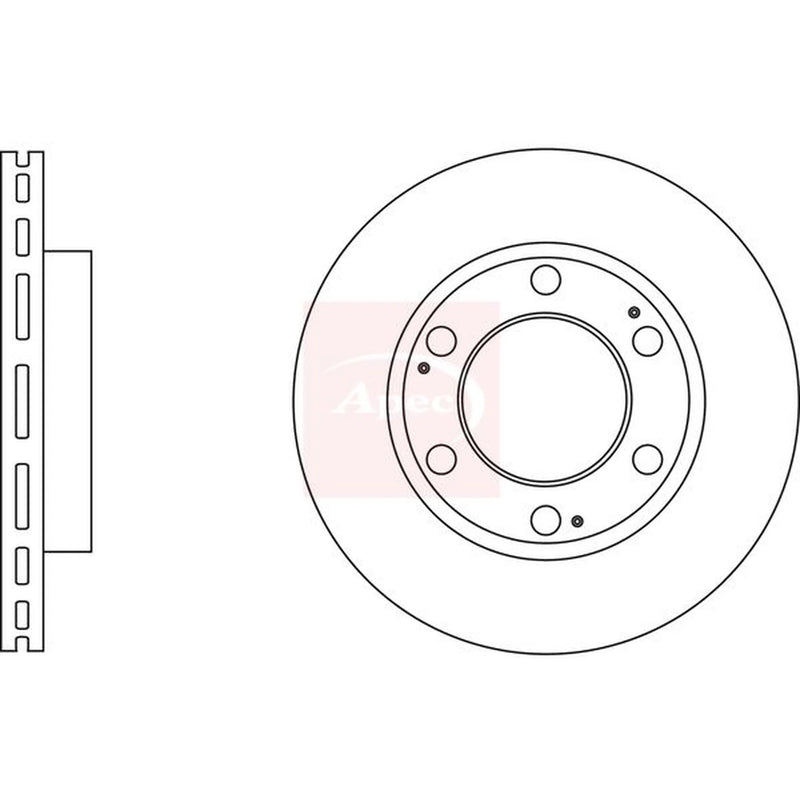 Apec 2 x Vented Front Brake Discs DSK2988