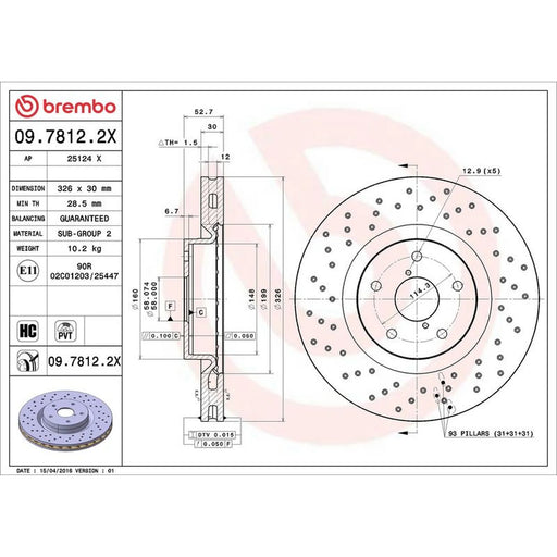 Brembo Xtra 2 x / Front Brake Discs 09.7812.2X