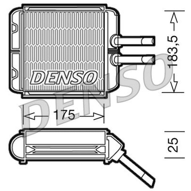 Denso Heater Matrix Core Heat Exchanger DRR08001