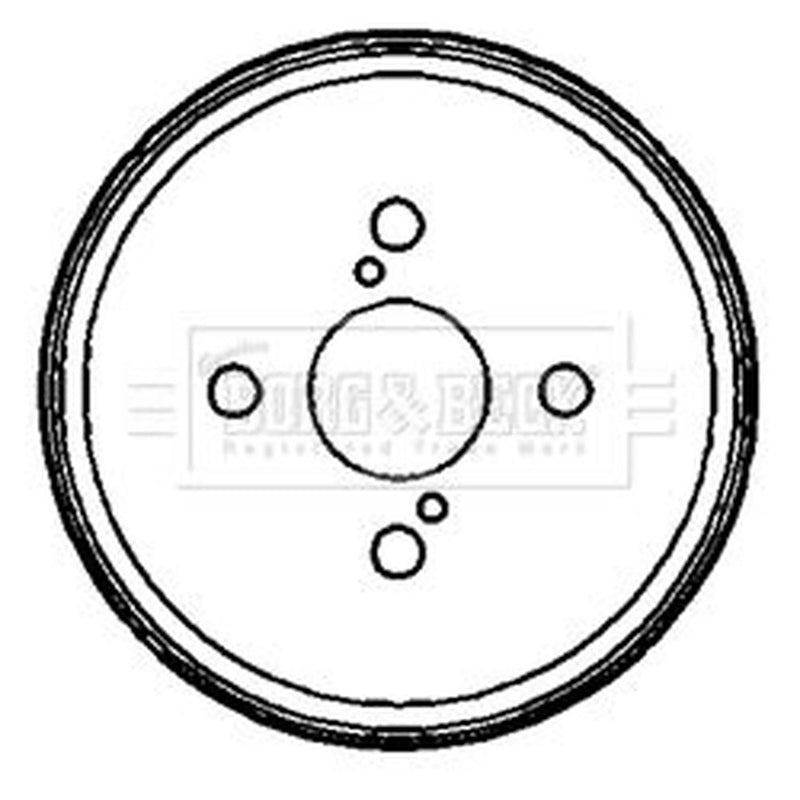 Borg & Beck Brake Drum Assembly Rear BBR7130