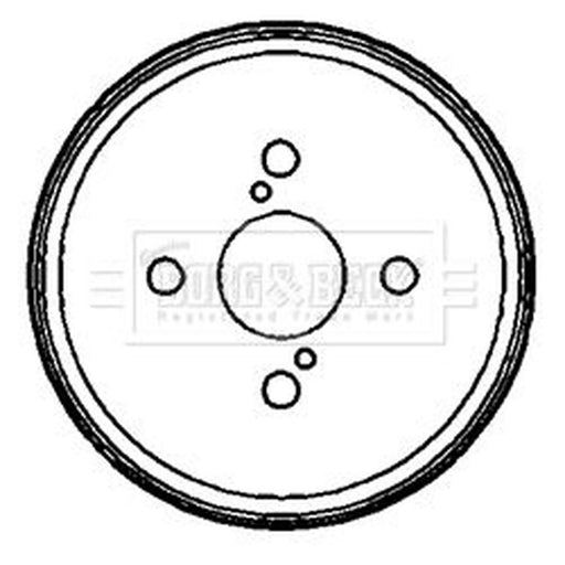 Borg & Beck Brake Drum Assembly Rear BBR7130