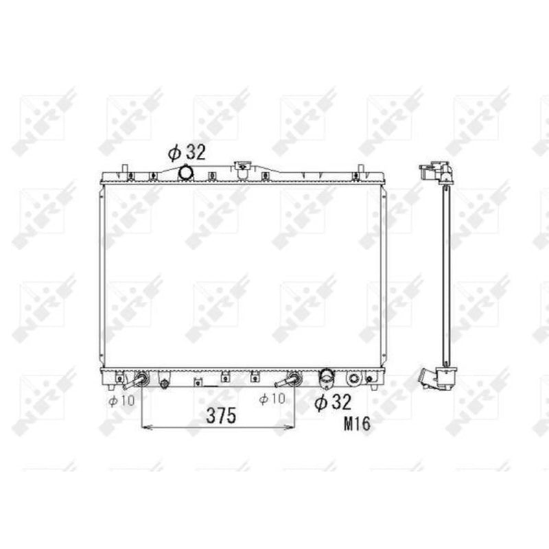 NRF Engine Radiator 53677