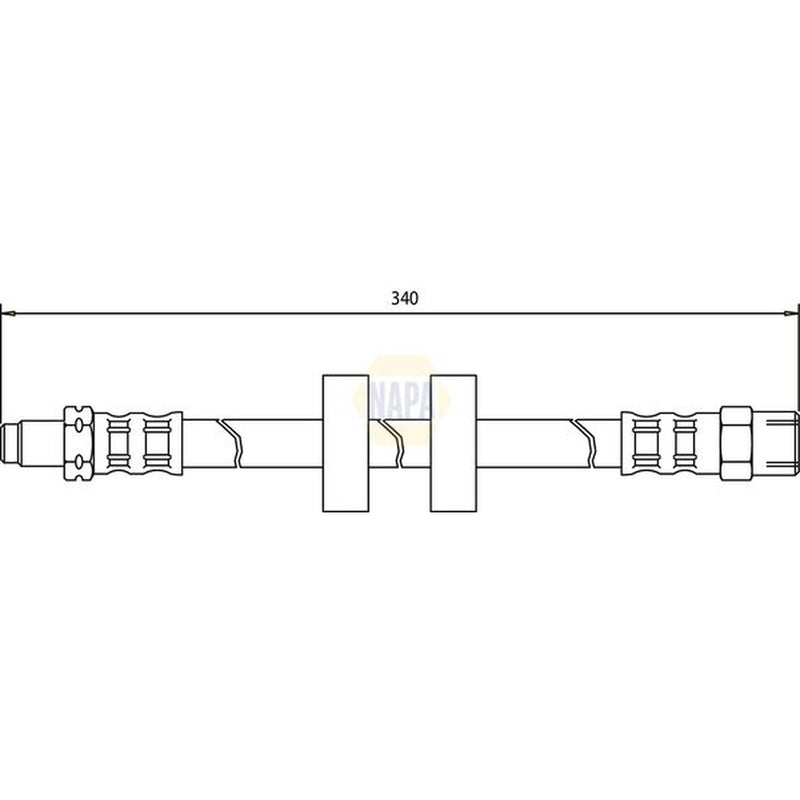 NAPA Brake Hydraulic Hose Line Front NBH1110
