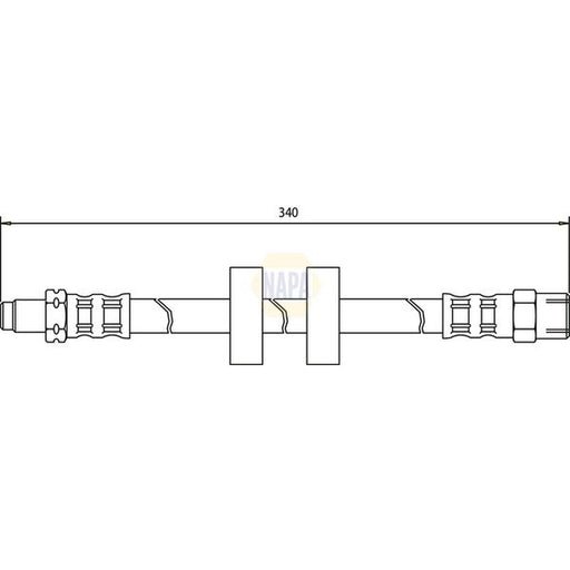 NAPA Brake Hydraulic Hose Line Front NBH1110