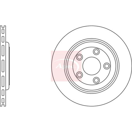 Apec 2 x Vented Rear Brake Discs DSK832
