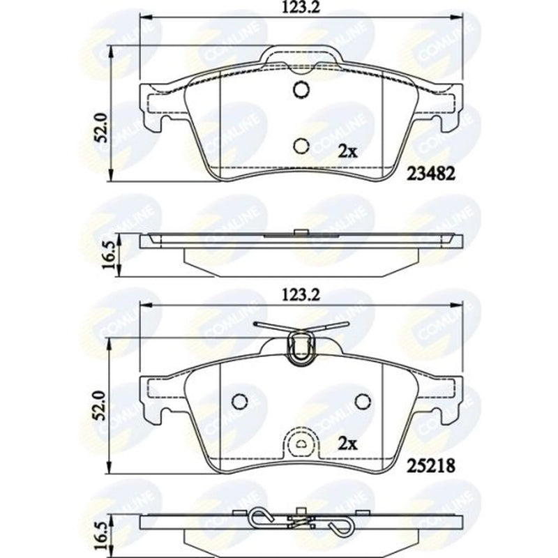 Comline 4 x Rear Brake Pad Set CBP02198