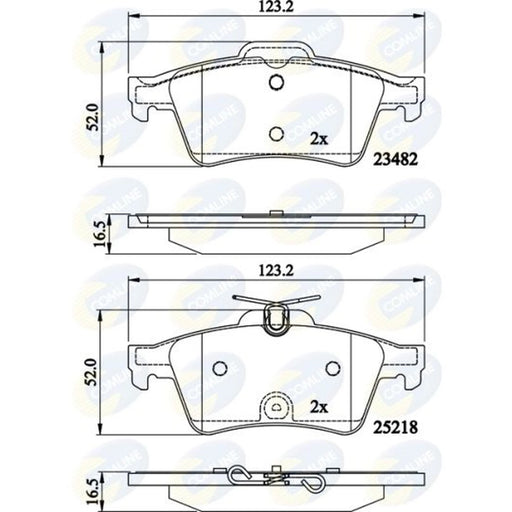 Comline 4 x Rear Brake Pad Set CBP02198