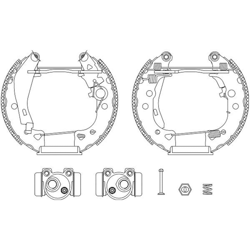 Mintex Brake Shoe Set Axle Kit MSP006
