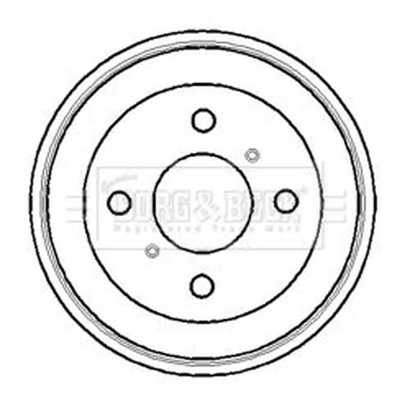 Borg & Beck Brake Drum Assembly Rear BBR7097