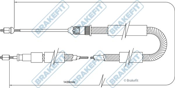 Apec Handbrake Cable Right Rear fits Peugeot 205 1983-1998