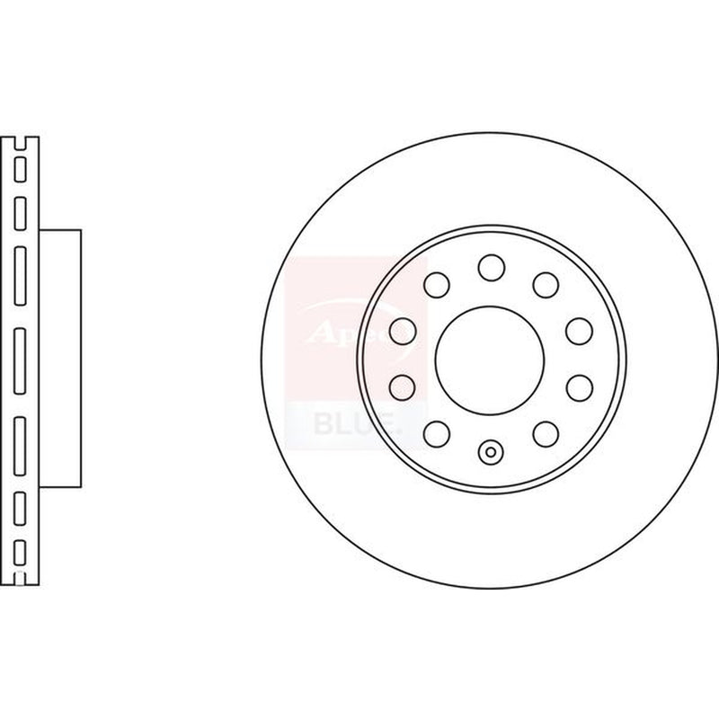 Apec 2 x Vented Front Brake Discs SDK6828