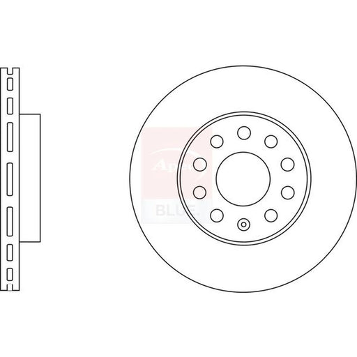 Apec 2 x Vented Front Brake Discs SDK6828