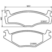 Mintex Front Brake Pad Set MDB1267