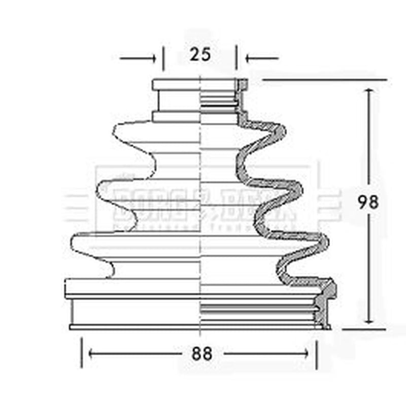 Borg & Beck Drive Shaft Bellow Kit Front Left BCB2345