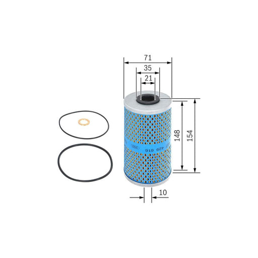 Genuine Bosch Car Oil Filter P9616 Fits Mercedes-Benz Sl 500 - 5.0 - 92-03 14574 Bosch  - Town Parts