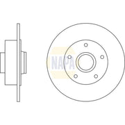 NAPA 2 x Solid Rear Brake Discs NBD5203
