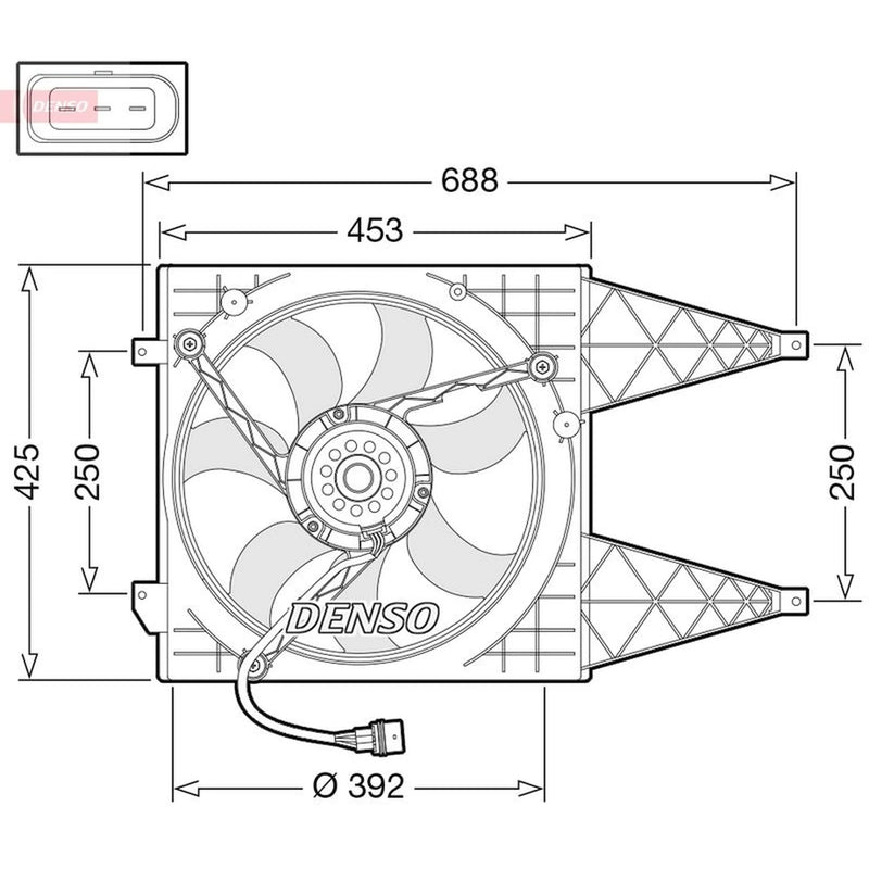 Denso Engine Cooling Fan DER32016