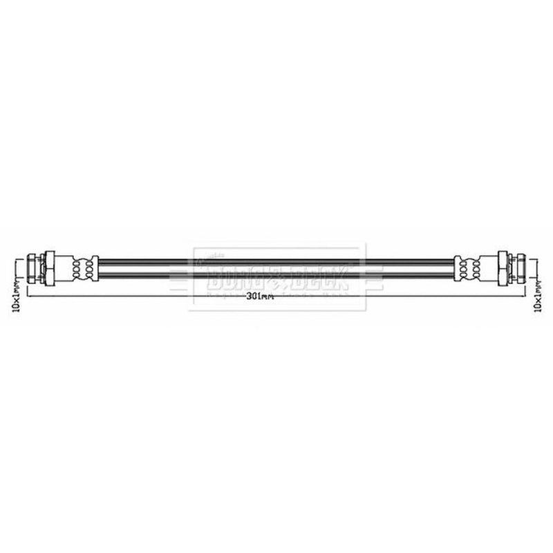 Borg & Beck Brake Hydraulic Hose Line Rear Left BBH8083