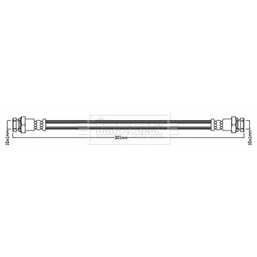 Borg & Beck Brake Hydraulic Hose Line Rear Left BBH8083