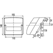 Hella Tail Light / Lamp R5W Right 2SD 996 030-021