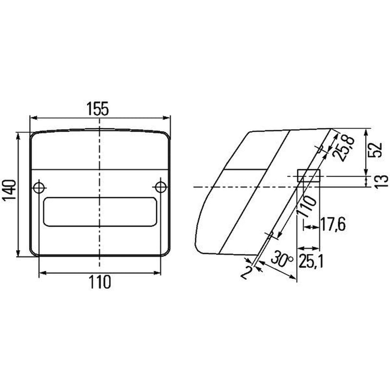 Hella Tail Light / Lamp R5W Right 2SD 996 030-021