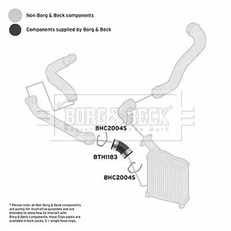 Borg & Beck Intercooler Turbo Charge Air Hose BTH1183