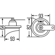 Hella Trumpet Style Car Horn 3FH 007 728-861