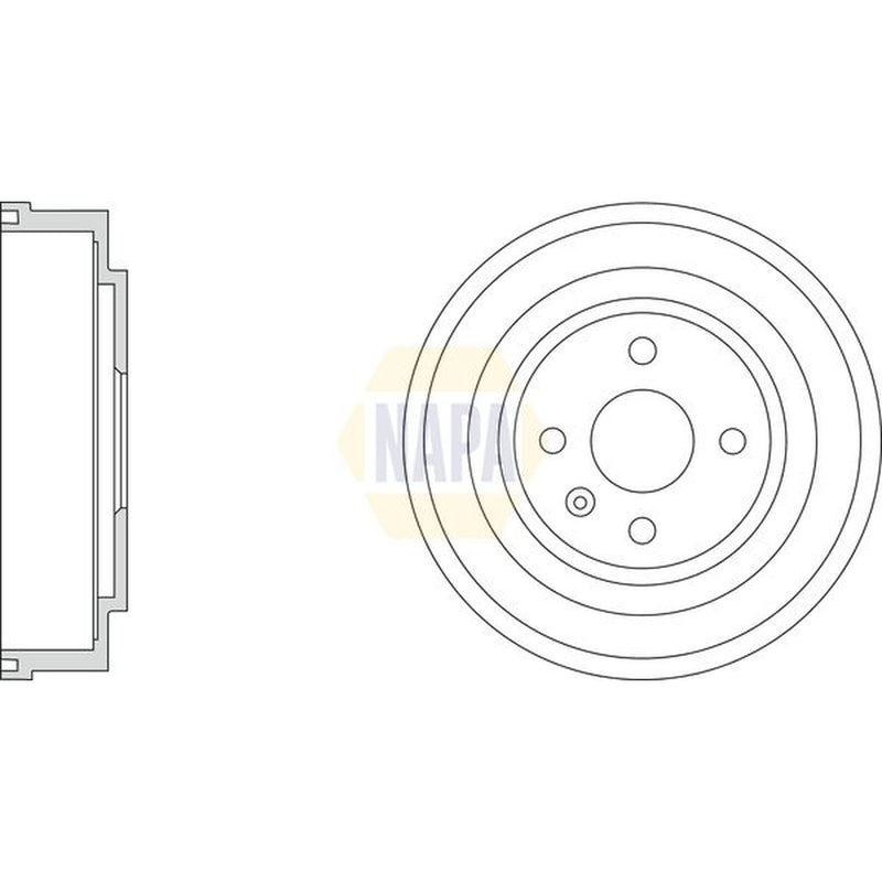 NAPA Brake Drum Assembly Rear NDR1029
