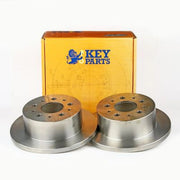 Key Parts 2 x Solid Rear Brake Discs KBD4404