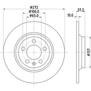Mintex 2 x Solid Rear Brake Discs MDC2930C