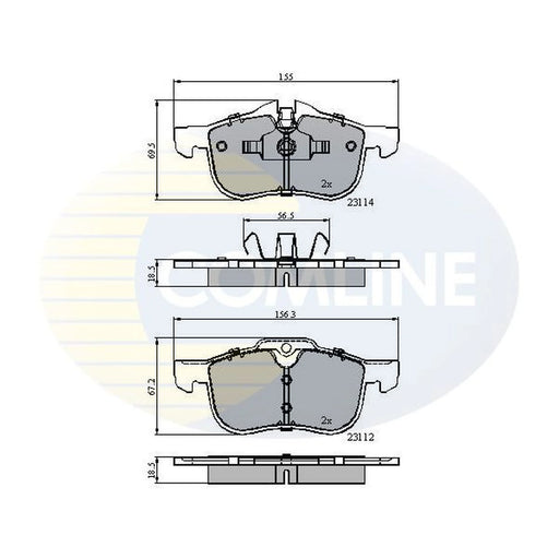 Comline 4 x Front Brake Pad Set CBP0898
