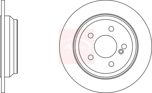 Apec 2 x Brake Disc Set Solid