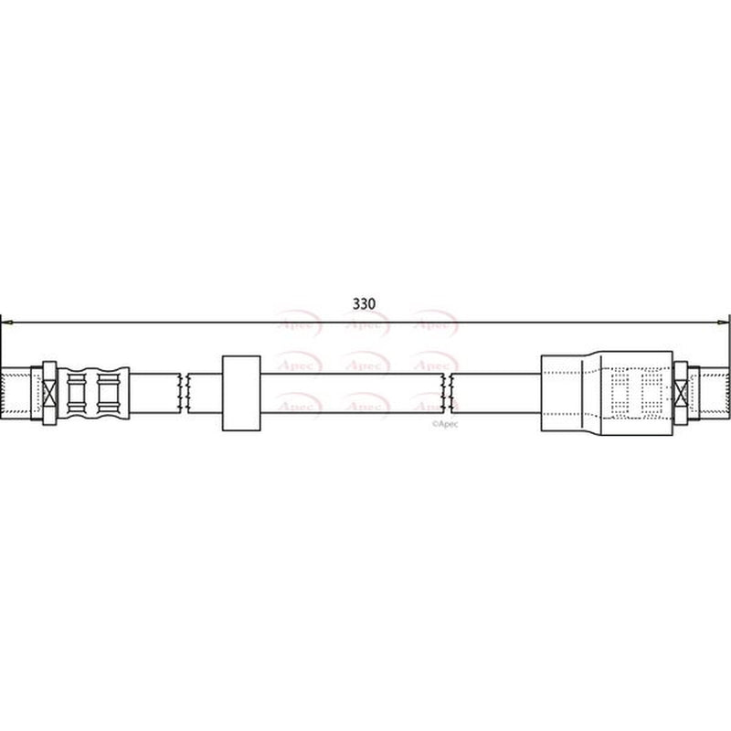 Apec Brake Hydraulic Hose Line Front HOS3752