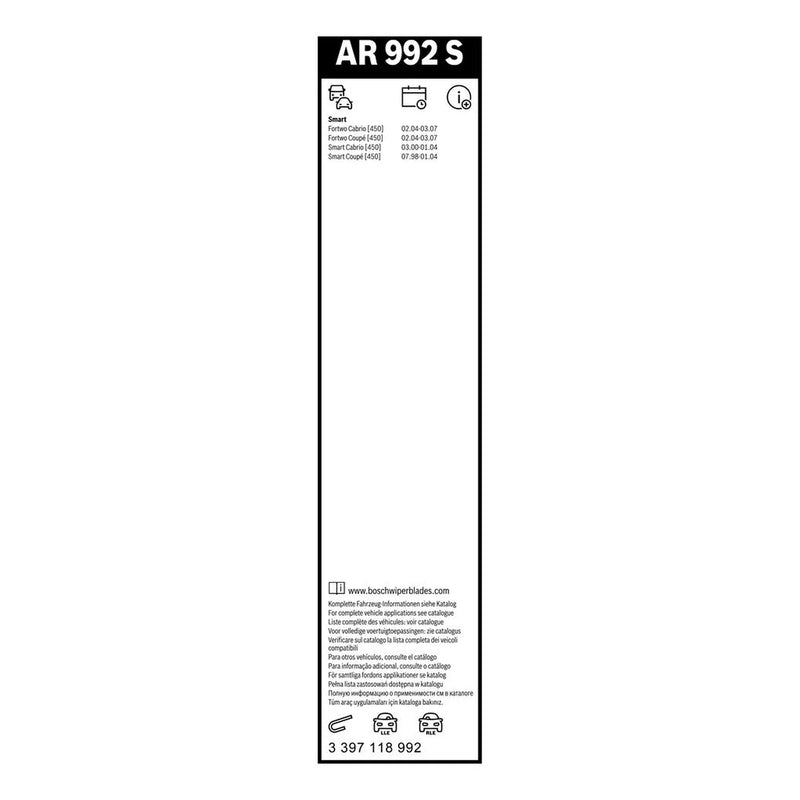 Bosch Aerotwin Front Wiper Blade Set 530mm + 530mm — AR992S