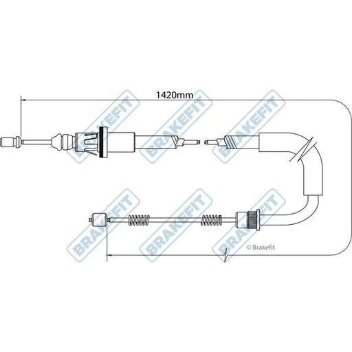 Apec Handbrake Cable Left Rear BBC3375