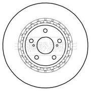 Borg & Beck 2 x Vented Front Brake Discs BBD6000S