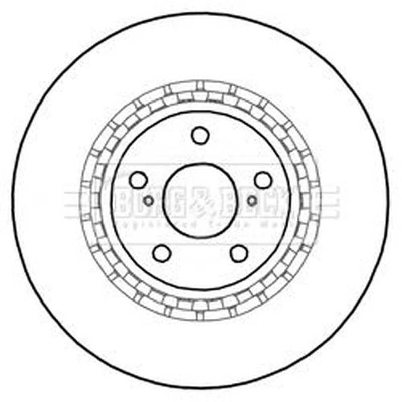 Borg & Beck 2 x Vented Front Brake Discs BBD6000S