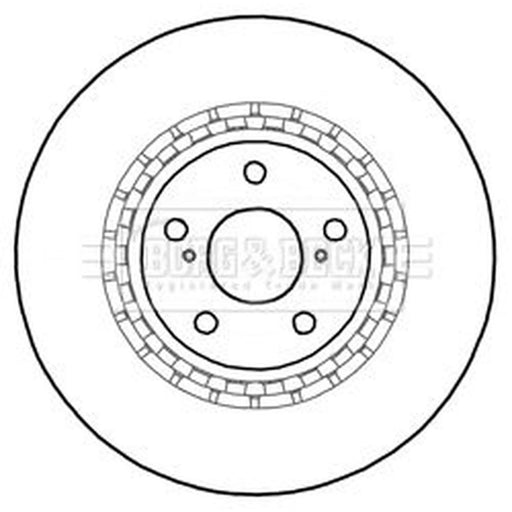 Borg & Beck 2 x Vented Front Brake Discs BBD6000S