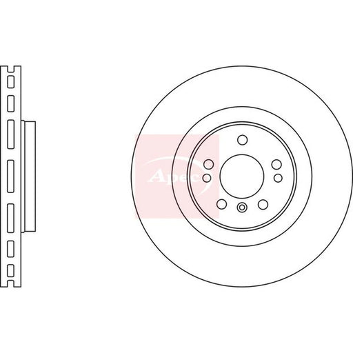 Apec 2 x Vented Front Brake Discs DSK2351