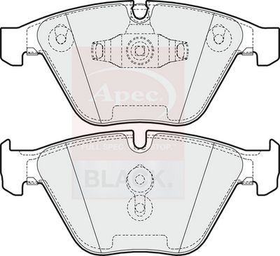 Apec Black Front Brake Pad Set PAD1635B