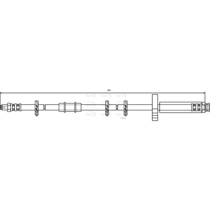 Apec Brake Hydraulic Hose Line Front HOS3109