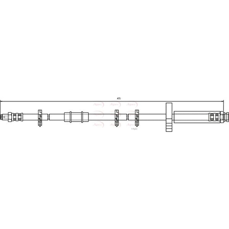 Apec Brake Hydraulic Hose Line Front HOS3109