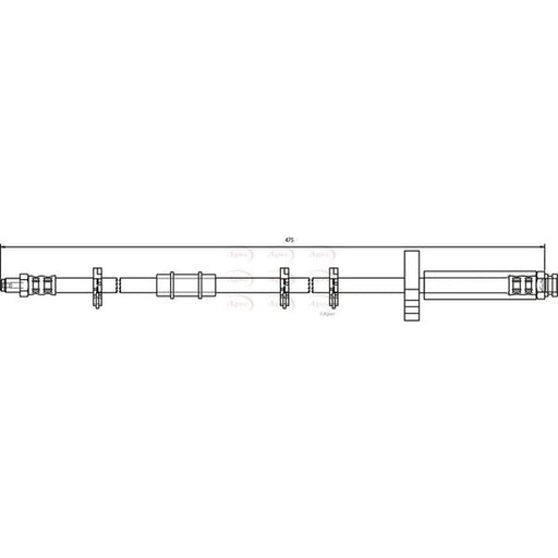 Apec Brake Hydraulic Hose Line Front HOS3109
