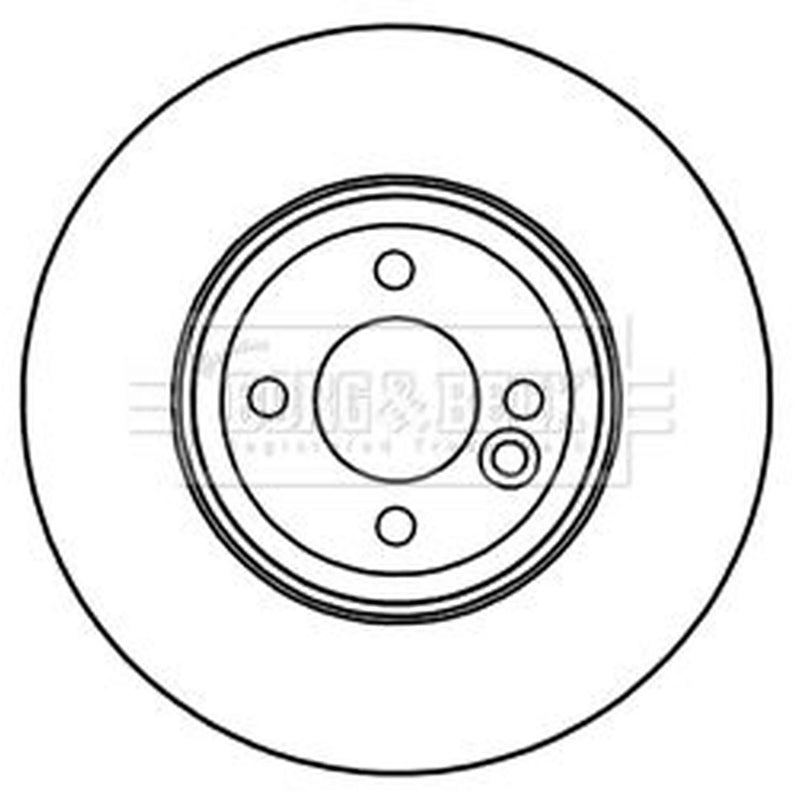Borg & Beck 2 x Vented Front Brake Discs BBD5317